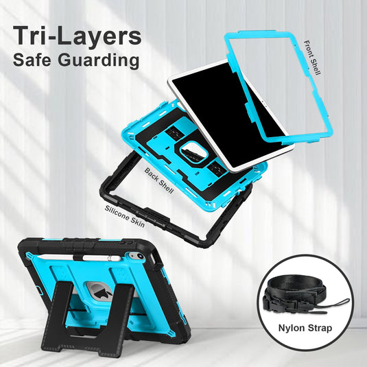 [Built-in Stand] Apple iPad 7/8/9 10.2'' 7/8/9th Gen (2019/2020/2021) - Military Grade Rugged Shockproof Case