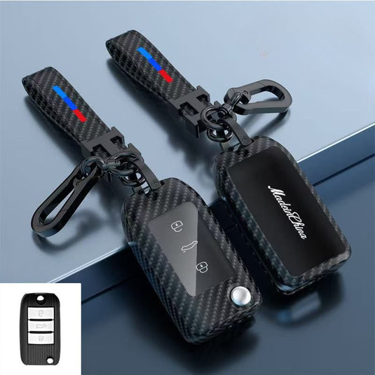 Roewe Zinc Alloy + Carbon Fiber Texture Car Key Fob Case Cover For RX3, RX5, RX5 Plus, RX8, ERX5, i5, i6