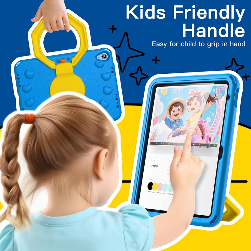 Load image into Gallery viewer, [With Pen Slot][Built-in Stand] Apple iPad 10/11&#39;&#39; 10/11th Gen (2022/2025) EVA Silicone Kids Shockproof Case
