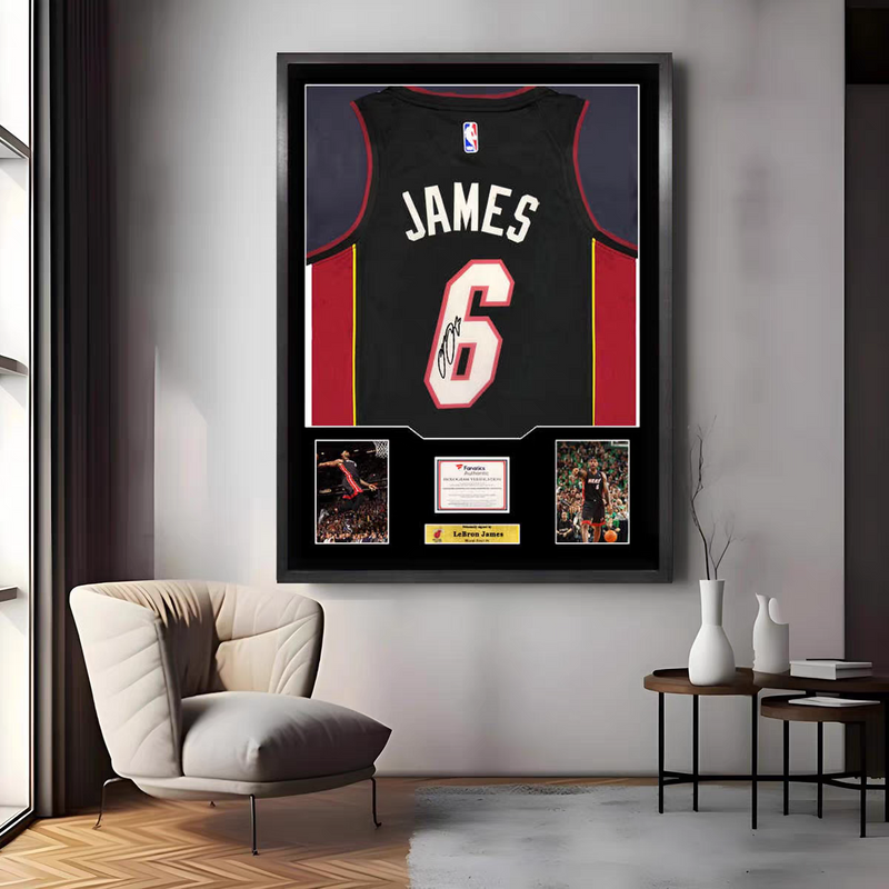 Load image into Gallery viewer, LeBron James Miami Heat Framed Jersey Display – Facsimile Signature Edition - i-Station Mobile Phone &amp; Electronic Device Repair and Accessories

