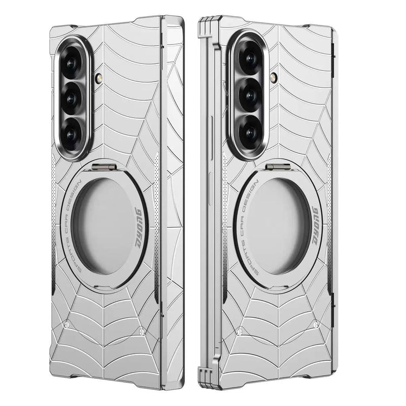 Load image into Gallery viewer, Samsung Galaxy Z Fold8 Ultra 5G (SM-F976) Frameless Mecha Metal Spider-Man Rotating Magnetic Stand Case
