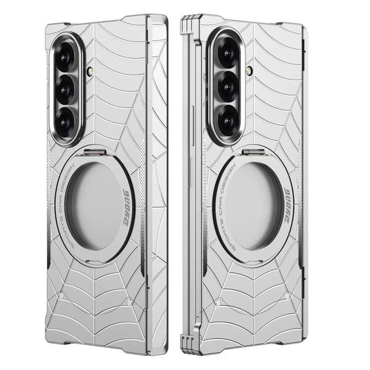 Samsung Galaxy Z Fold8 Ultra 5G (SM-F976) Frameless Mecha Metal Spider-Man Rotating Magnetic Stand Case