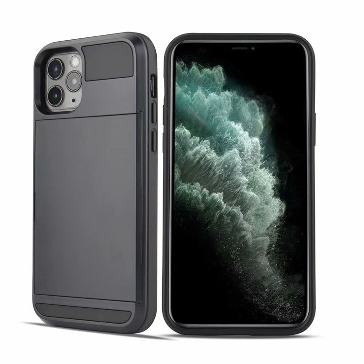 Apple iPhone X/XS/XR/Max Slide Card Holder ShockProof Armor Case - i-Station Mobile Phone & Electronic Device Repair and Accessories