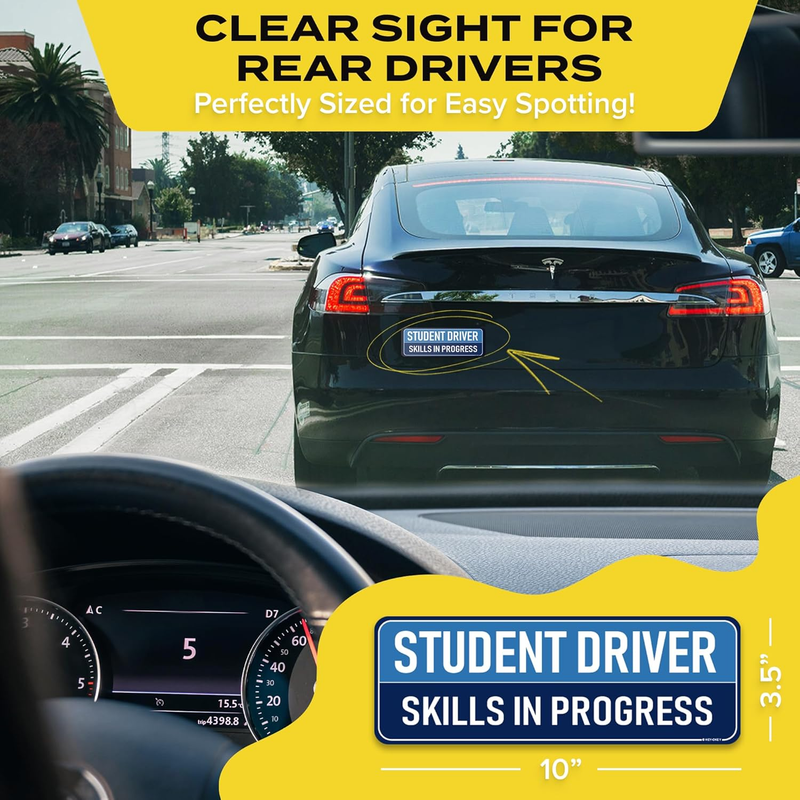 Load image into Gallery viewer, Universal Magnetic New Driver Car Sign – Removable &amp; Reusable Safety Sticker for Vehicles (3 Pack) - i-Station Mobile Phone &amp; Electronic Device Repair and Accessories
