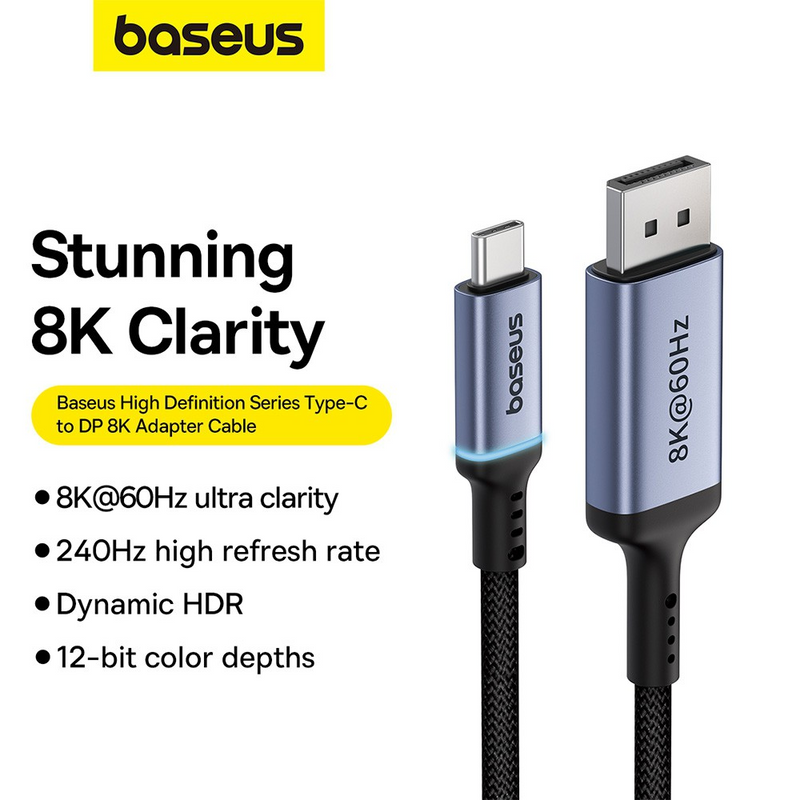 Load image into Gallery viewer, Baseus High Definition Series Type-C to DP 8K Adapter 2M - Cluster Black - i-Station Mobile Phone &amp; Electronic Device Repair and Accessories

