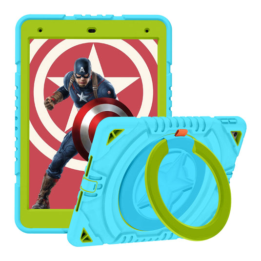 [Built-in Rotating Stand] Apple iPad 7/8/9 10.2'' 7/8/9th Gen (2019/2020/2021) Silicone Full-cover Children's Drop-resistant Case