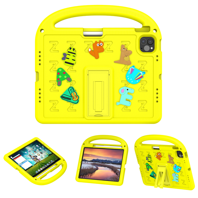 Load image into Gallery viewer, [Built-in Pen Slot][With Shoulder Strap] Apple iPad Air 11-inch M2/3 (2024/2025) Cartoon Kids Shockproof Protective Case
