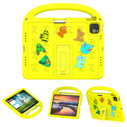 [Built-in Pen Slot][With Shoulder Strap] Apple iPad Air 11-inch M2/3 (2024/2025) Cartoon Kids Shockproof Protective Case