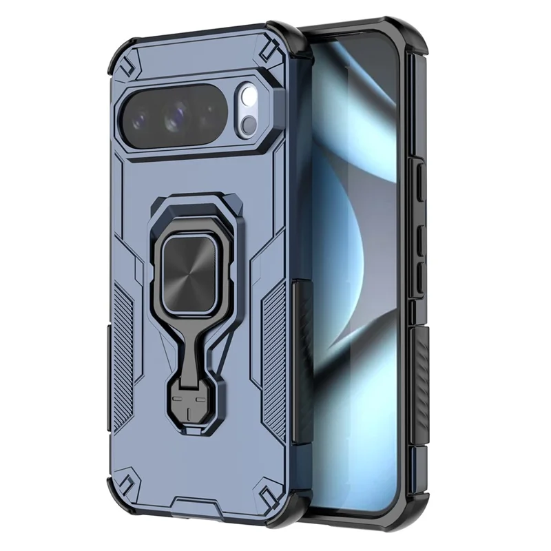 Load image into Gallery viewer, [Built-in Ring Bracket] Google Pixel 10/Pro Mecha-style Anti-slip Protective Hard Heavy Duty Series Case
