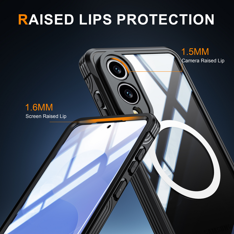 Load image into Gallery viewer, [Magsafe Compatible] Samsung Galaxy S25 Edge (SM-S937) - 9H Glass Three-proof Full Cover Heavy Duty Series Case
