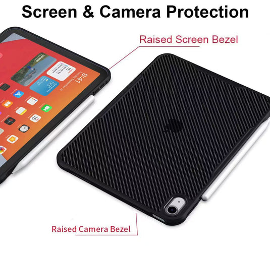 Apple iPad 7/8/9 10.2'' 7/8/9th Gen (2019/2020/2021) Premium Carbon Fiber Shockproof Tablet Case