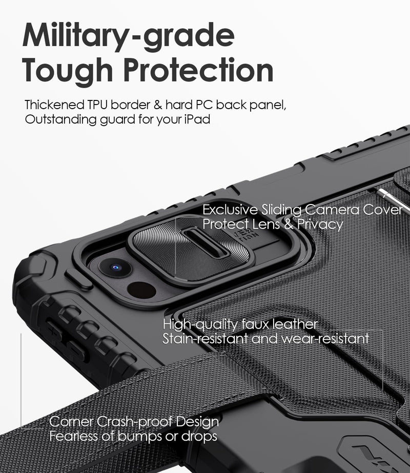 Load image into Gallery viewer, [Detachable][Built-in Slide Lens Cover] Apple iPad Pro 12.9-inch 3rd/4/5/6th Gen (2018/2020/2021/2022) Nillkin Magnetic Rugged Stand Keyboard Case With Backlit

