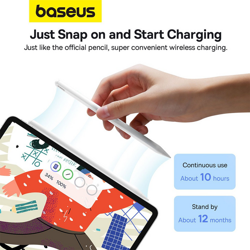 Load image into Gallery viewer, Baseus Smooth Writing 2 Series Stylus with LED Indicators (P80015803213-00) (Active Version) - Moon White - i-Station Mobile Phone &amp; Electronic Device Repair and Accessories
