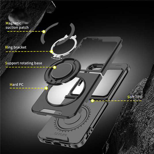 [Built-in Kickstand] Samsung Galaxy Z Flip7 - Rugged Shockproof Heavy Duty Series Case