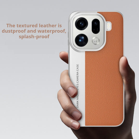 OPPO Find X9/Pro - Camera-Style Leather Texture Shockproof & Stylish Hard Shell