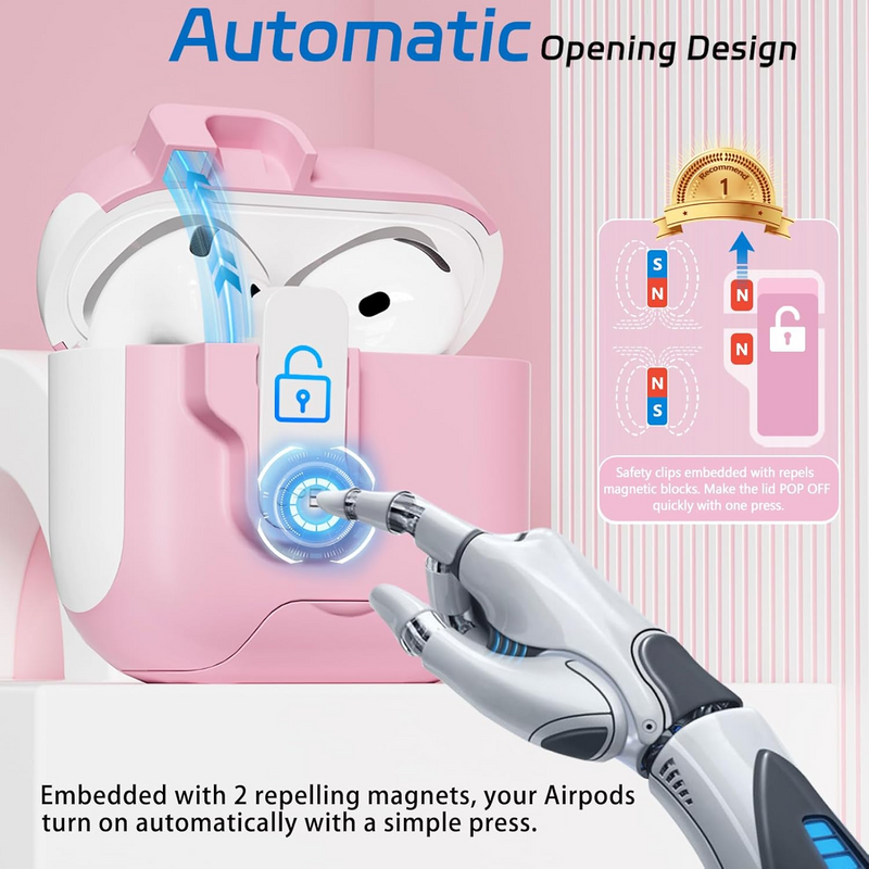 Load image into Gallery viewer, Apple AirPods 4 - Stylish Drop-Proof Case with Secure Lock &amp; Magnetic Lid
