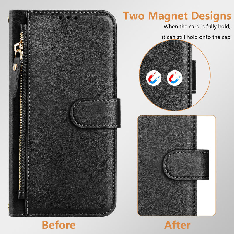 Load image into Gallery viewer, [With Card Slot] VIVO T3x 5G - Multi Functional Leather Magnetic Closure Filp Wallet Case
