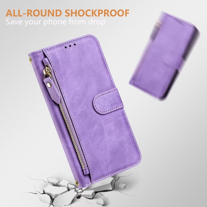 Load image into Gallery viewer, [With Card Slot] OPPO Reno14 &amp; Pro - PU Leather Full-Body Flip Zipper Wallet Case
