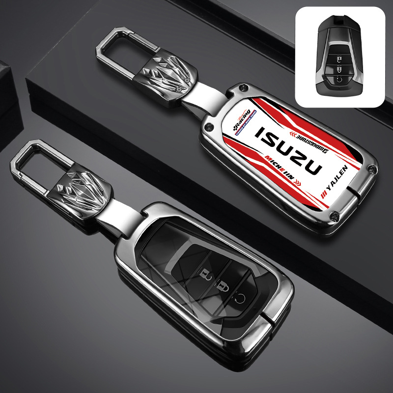 Load image into Gallery viewer, Isuzu Stylish Racing-inspired Design Car Key Fob Case Cover For D-MAX, MU-X (2020-2022)
