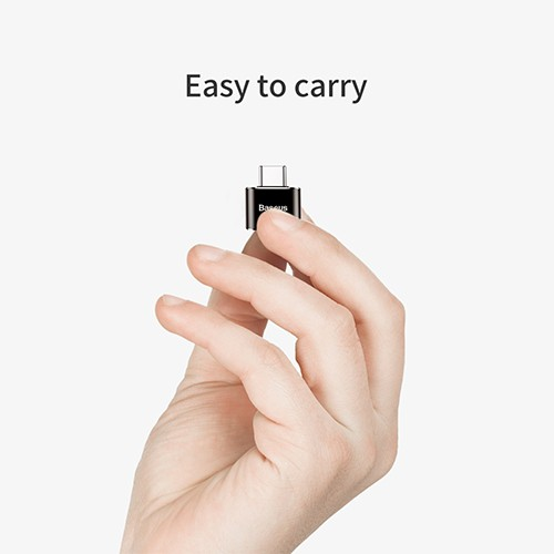 Load image into Gallery viewer, Baseus Mini USB Female to Type-C Male Adapter Converter Black
