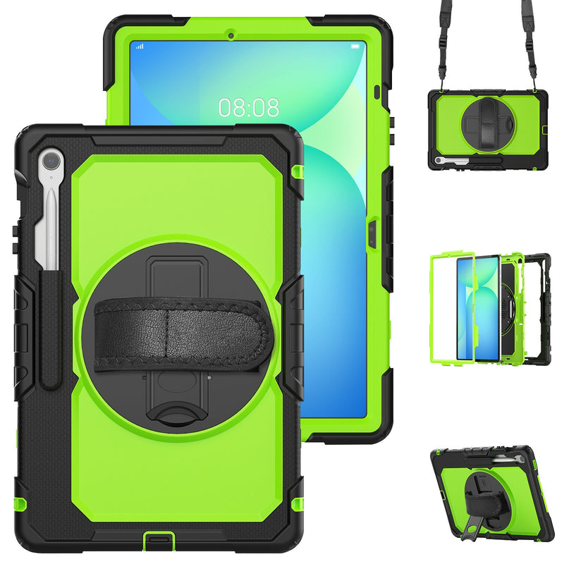 Load image into Gallery viewer, [Built-in Stand] Samsung Galaxy Tab S10 FE Plus (2025) 13.1&quot; - 360 Degree Stand PC + Silicone Shockproof Case With Strap
