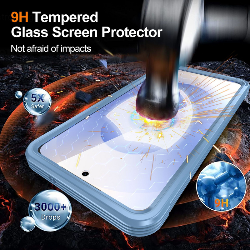 Load image into Gallery viewer, [Magsafe Compatible] Samsung Galaxy S25 Edge (SM-S937) - 9H Glass Three-proof Full Cover Heavy Duty Series Case
