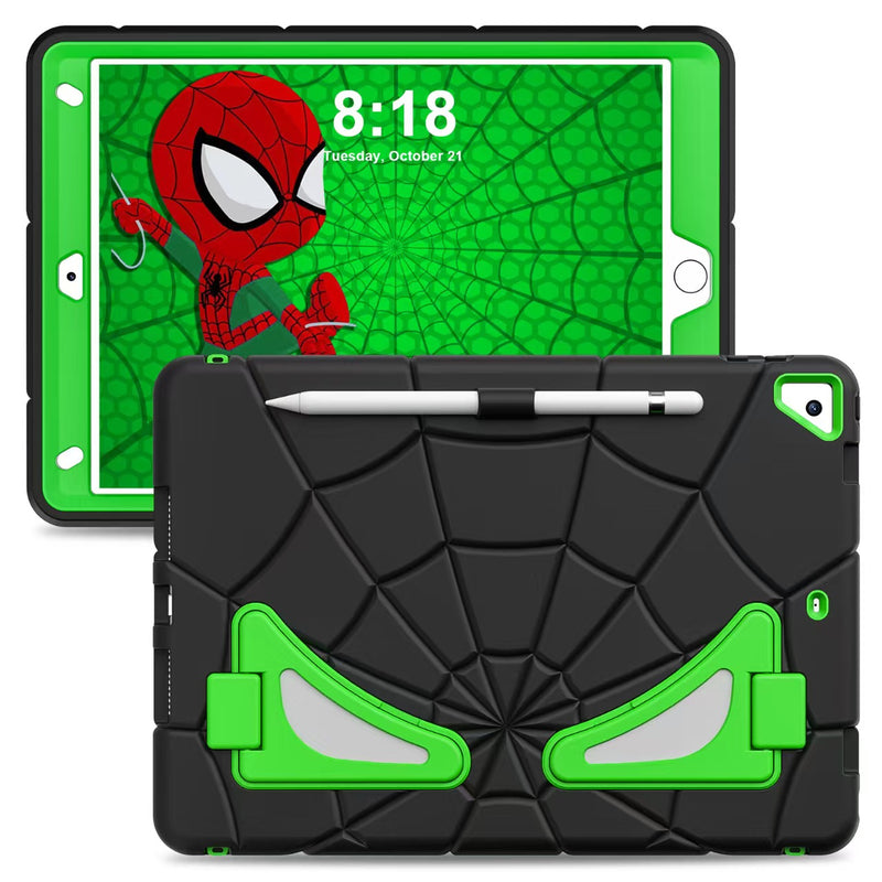 Load image into Gallery viewer, [Built-in Stand][With Card Slot] Apple iPad Air 11-inch M3 (2025) Spiderman Cartoon Kids Full-cover Silicone Shockproof Case
