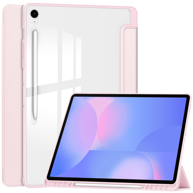 Load image into Gallery viewer, [With Pen Slot] Samsung Galaxy Tab S10 FE Plus (2025) 13.1&quot; - Acrylic Transparent Foldable Flip Cover Case
