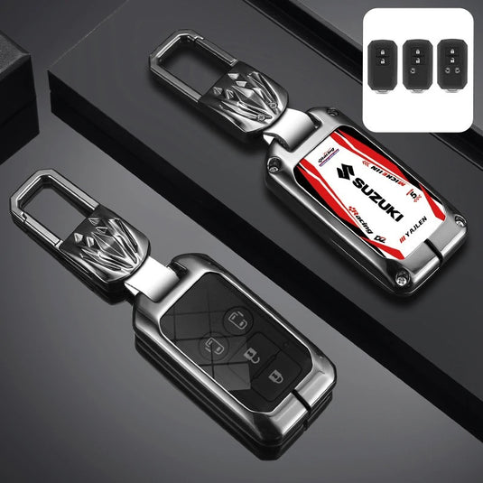 Suzuki Stylish Racing-inspired Design Car Key Fob Case Cover For Hustler, SX4, S-Cross, Baleno, Ertiga, Ciaz, Ignis, Kizashi, Swift, Vitara, Alto, Celerio, Brezza