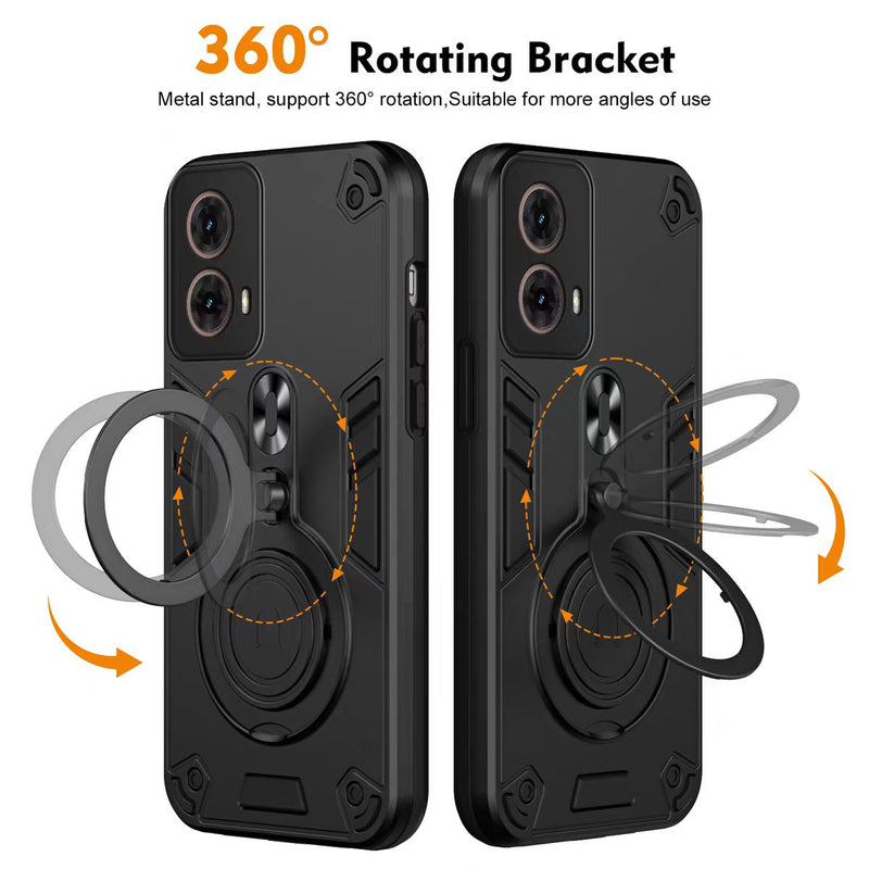 Load image into Gallery viewer, [Built-in Metal Ring Stand] Motorola Moto G85 Thickened Shockproof Heavy Duty Series Case
