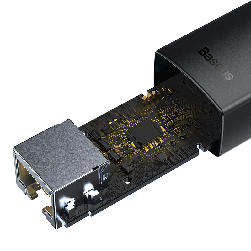 Load image into Gallery viewer, Baseus Lite Series Ethernet Adapter USB-A to RJ45 LAN Port 100Mbps - Black - i-Station Mobile Phone &amp; Electronic Device Repair and Accessories

