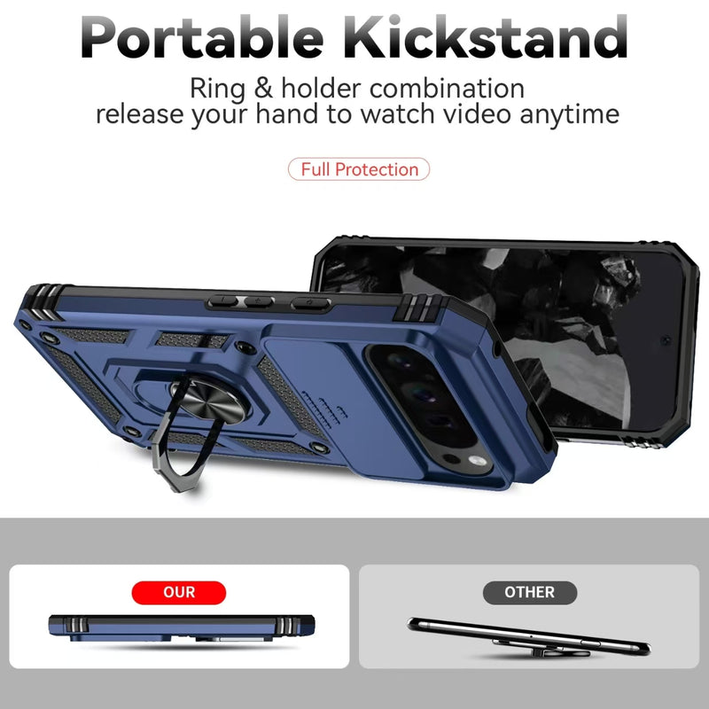 Load image into Gallery viewer, [Built-in Ring Bracket][With Slide Lens Cover] Xiaomi Redmi K60 Ultra Magnetic Kickstand Shockproof Heavy Duty Series Case
