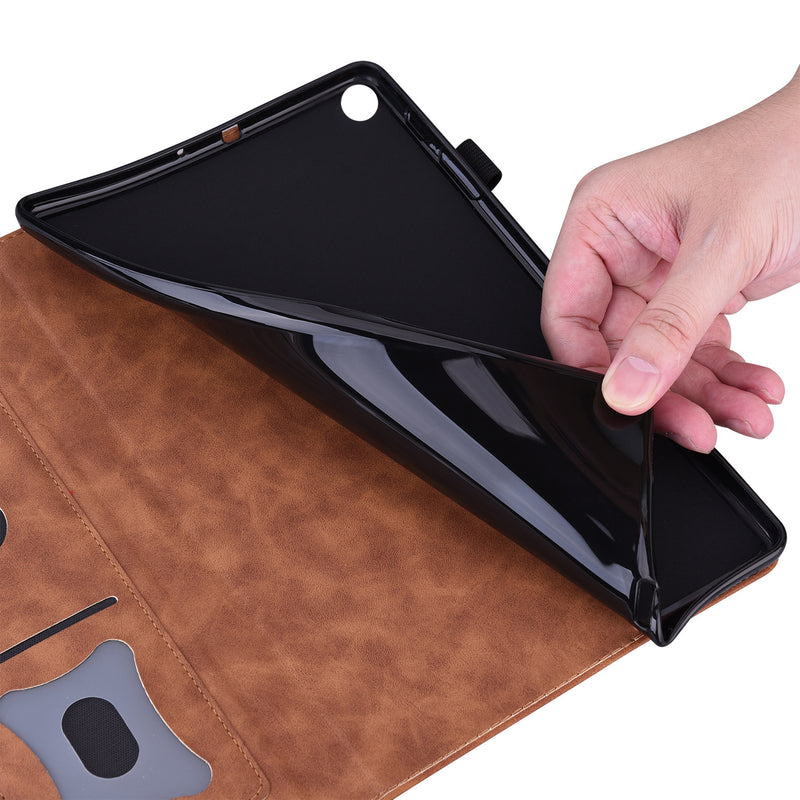 Load image into Gallery viewer, [With Pen Slot] Samsung Galaxy Tab S10 FE Plus (2025) 13.1&quot; Matte Color-Block Samsung Tablet Leather Case
