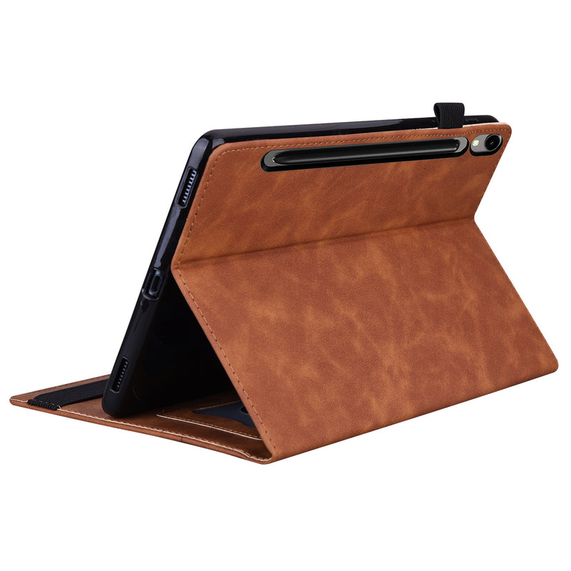 Load image into Gallery viewer, [With Pen Slot] Samsung Galaxy Tab S10 FE Plus (2025) 13.1&quot; Matte Color-Block Samsung Tablet Leather Case
