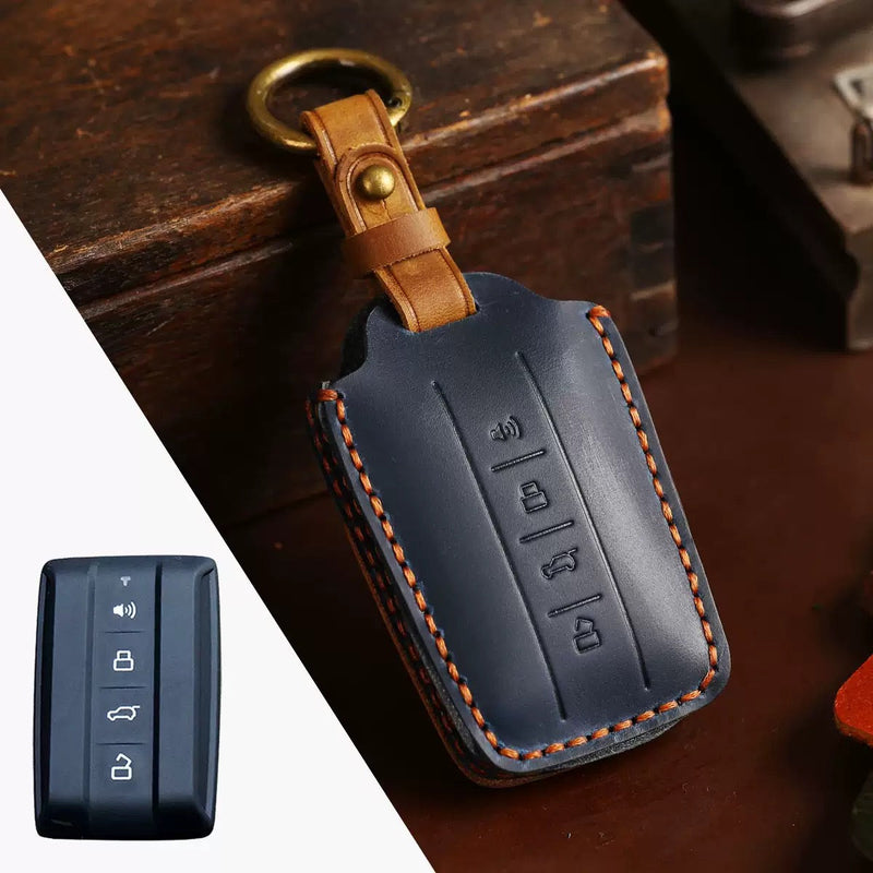 Load image into Gallery viewer, Great Wall Handcrafted Genuine Leather Car Key Fob Case Cover For Tank 300, 400, 500, 700
