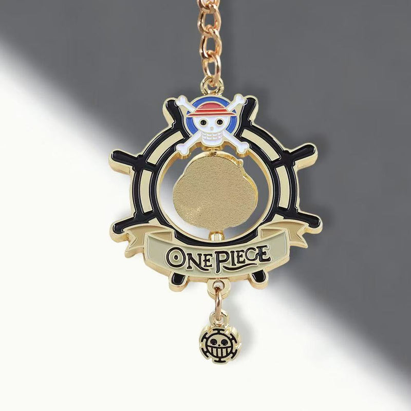 Load image into Gallery viewer, One Piece Anime Pirates Monkey D. Luffy Keychain Rotating Keychain
