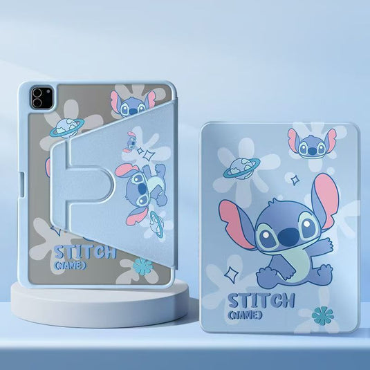 Apple iPad Air 13-inch M2/M3 (2024/2025) Stitch Smart 360° Degree Rotate Stand Shockproof Flip Cover Case