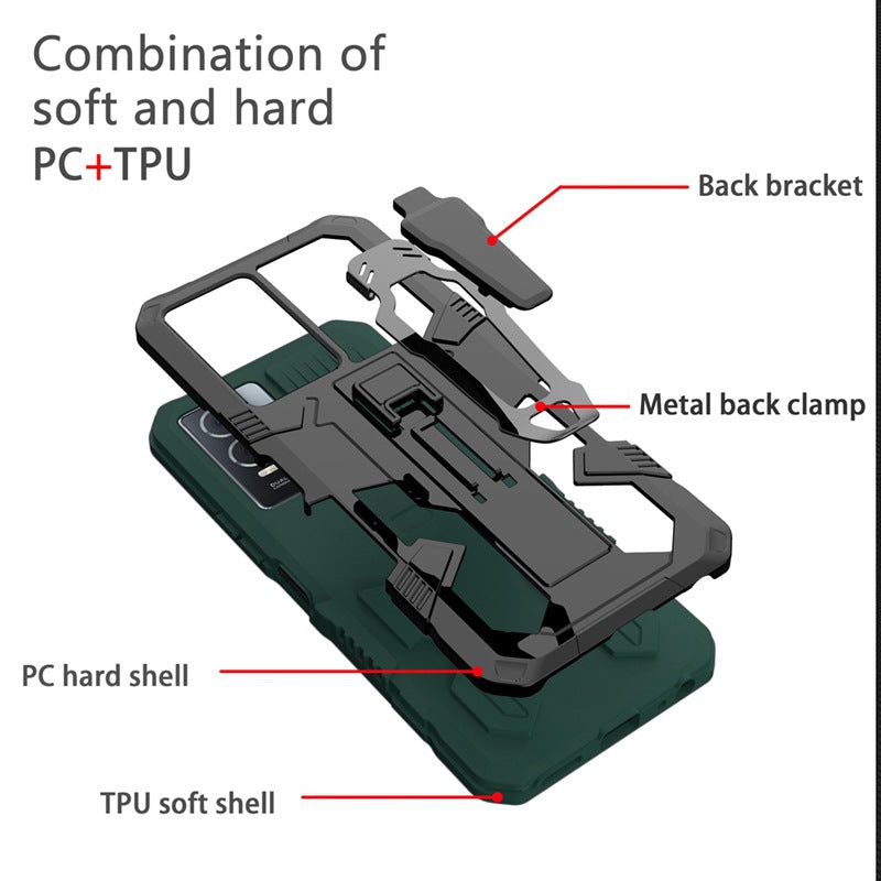 Load image into Gallery viewer, [Built-in Back Bracket] Xiaomi Redmi K40/Pro/Pro+ Mechwarrior Full Coverage Shockproof Stand Series Case
