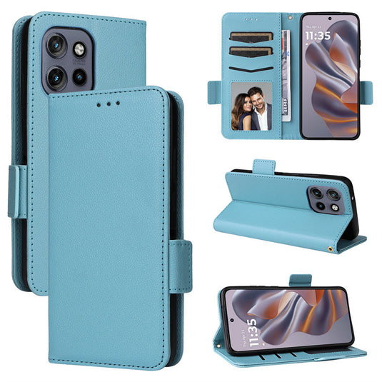 [Built-in Card Slot] Motorola Moto Edge 50 Neo Leather Flip Shockproof Essentials Series Case