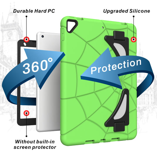 [Built-in Stand] Apple iPad 5/6 9.7'' 5/6th Gen (2017/2018) Spiderman Cartoon Kids Full-cover Silicone Shockproof Case