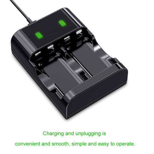 Xbox One S & Series X Wireless Controller Battery Backup Pack 2pcs & Fast Charger