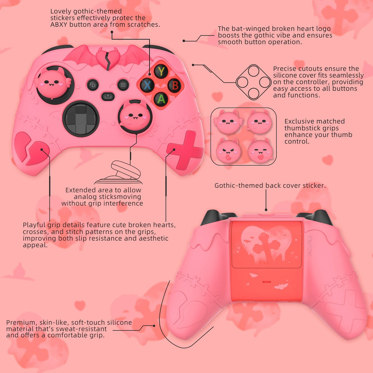 Xbox Series X/S Devil Cartoon Silicone Anti-Slip Wireless Controller Cover - i-Station Mobile Phone & Electronic Device Repair and Accessories