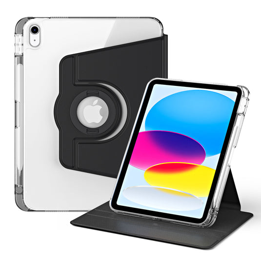 [Detachable] Apple iPad 7/8/9 10.2'' 7/8/9th Gen (2019/2020/2021) 360° Rotating Transparent Back Panel Shockproof Case