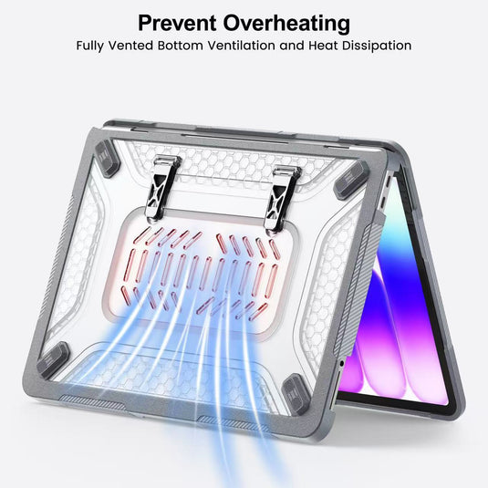 Macbook Neo 13“ 2026 (A3404) - Hybrid Armor Case with Hidden Stand & Anti-Slip Grip - i-Station Mobile Phone & Electronic Device Repair and Accessories