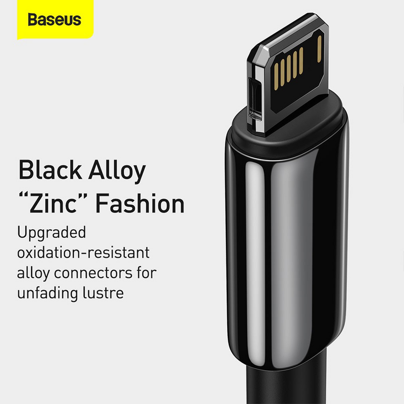 Load image into Gallery viewer, Baseus Tungsten Gold Fast Charging Data Cable USB to iP 2.4A 2m
