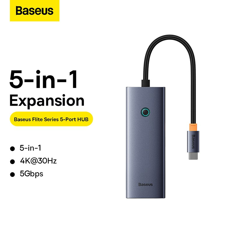 Load image into Gallery viewer, Baseus Flite Series 5-Port HUB Docking Station (Type-C to HDMI4K@30Hz*1+USB 3.0*4) - i-Station Mobile Phone &amp; Electronic Device Repair and Accessories
