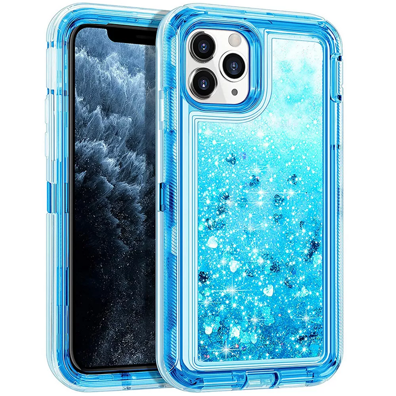 Load image into Gallery viewer, Apple iPhone 11/Pro/Max Glitter Clear Transparent Liquid Sand Watering Case
