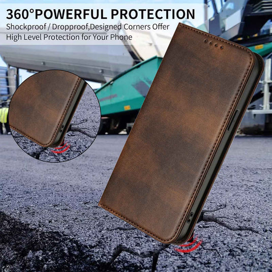 [With Card Slot] Samsung S25/Plus/Ultra/Edge - Multi Functional Leather Flap Wallet Series Case