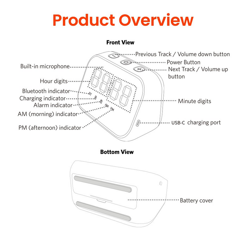 Load image into Gallery viewer, REDEFINE Beewave Bluetooth Speaker &amp; Clock

