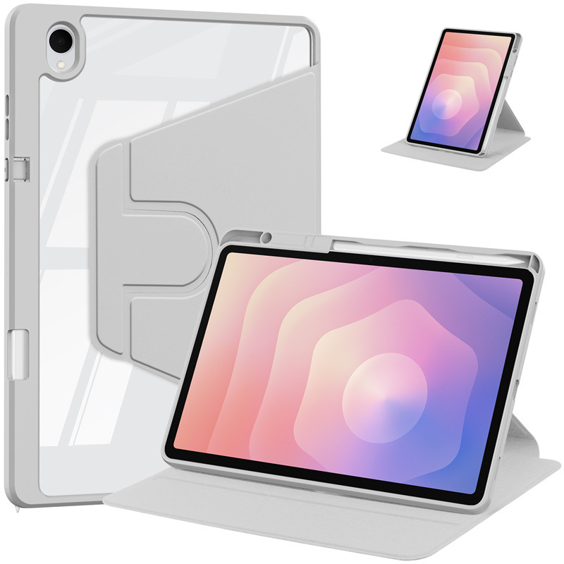 Load image into Gallery viewer, Samsung Galaxy Tab S12 Plus (2026) 12.4" - Silicone 360-Degree Rotating Smart Sleep Drop-Proof Case
